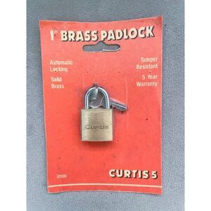 NWT Curtis 5 Old Stock 1” Brass Padlock with Key